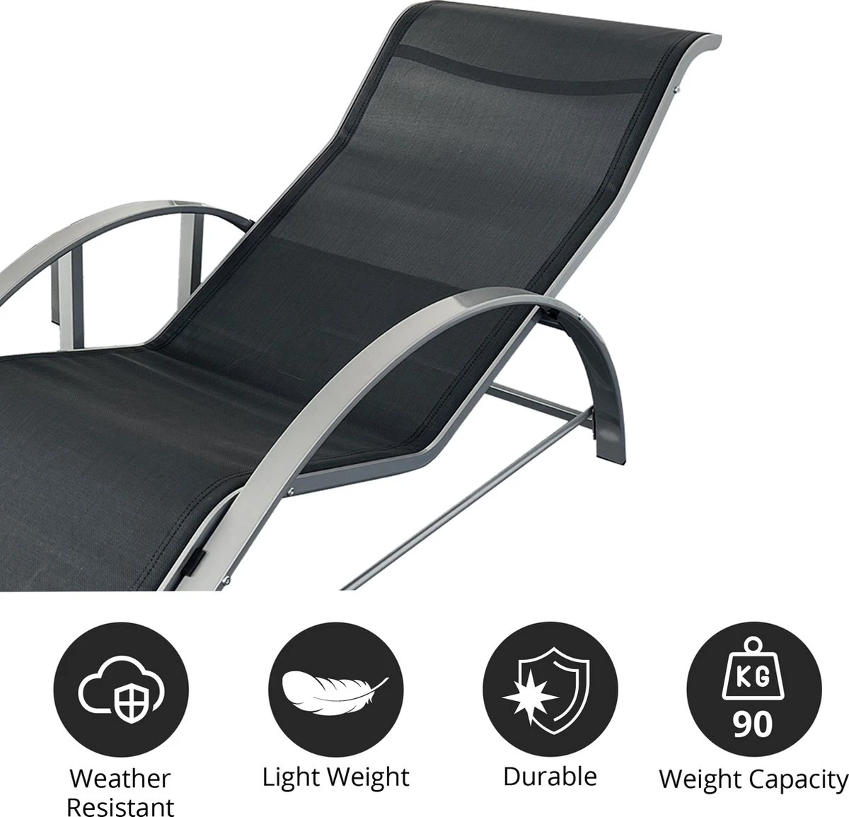 MaxxGarden Ligbed set - 2 stuks zwart - met tafel - Sun Loungers - Loungebed MaxxGarden Ligbed Set - 2 Stuks Zwart - Met Tafel - Sun Loungers - Loungebed -Tuinmeubelseries Winkel 1200x1155 2