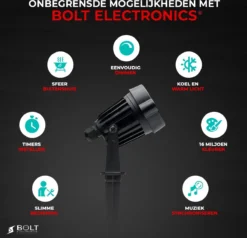 Bolt Electronics ® Tuinspot – Tuinverlichting LED Buiten – Hanglamp Buitenverlichting – Prikspot Buitenlamp - RGB Lamp – Bedienbaar Via App Tuinlamp – IP68 Waterdicht Muurlamp – Wandlamp – Verlichting Terras En Tuin – 9 Stuks -Tuinmeubelseries Winkel 1200x1156 11