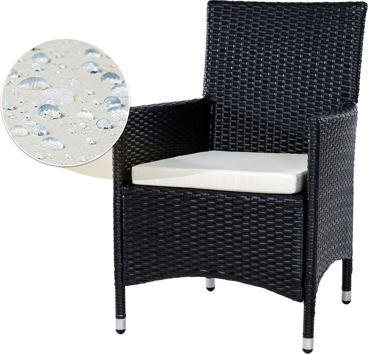 Tectake - Tuinmeubelset - 8 persoons - Zwart Tectake - Tuinmeubelset - 8 Persoons - Zwart -Tuinmeubelseries Winkel 1200x1156 6