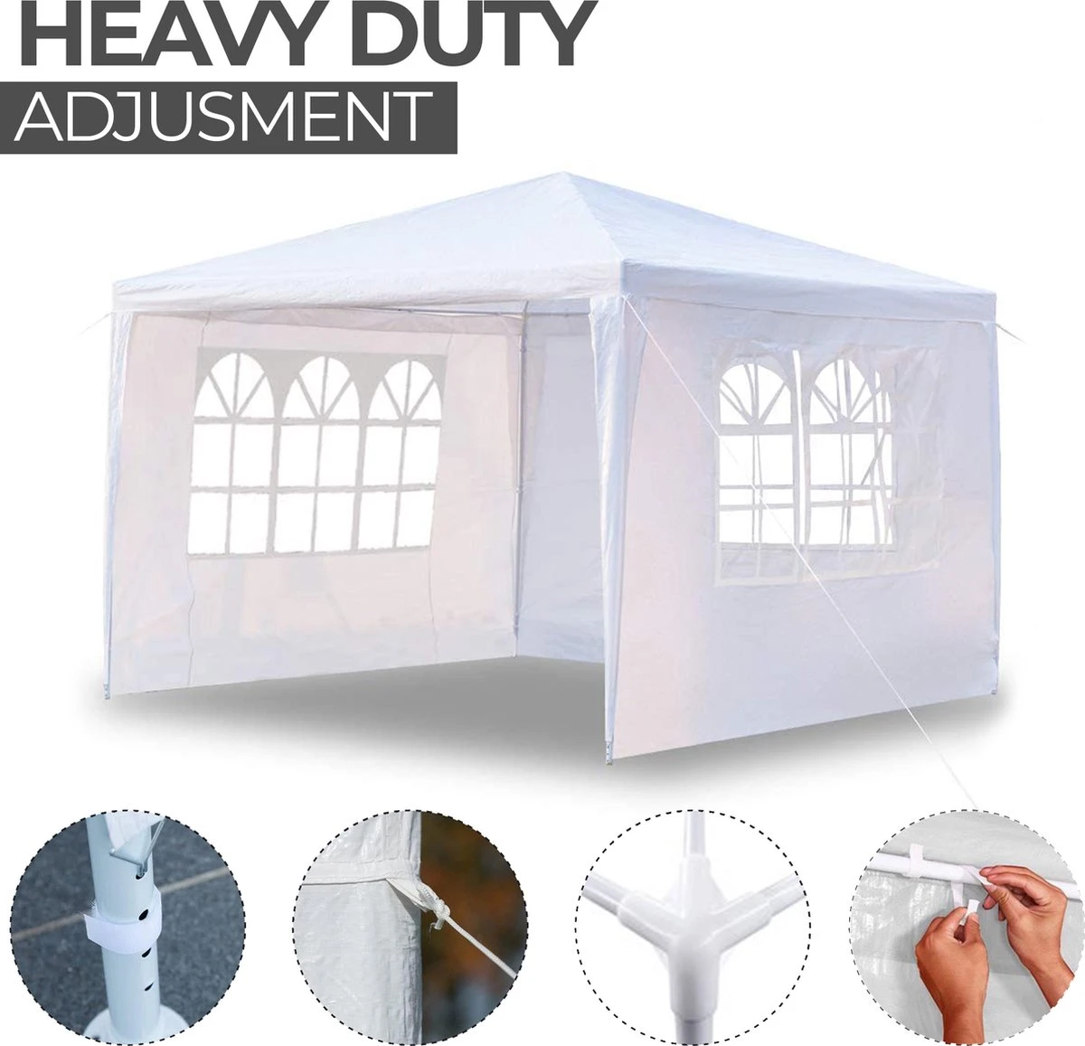 MaxxGarden Partytent - Paviljoen - 3x4m - Incl. Zijwanden - Waterdicht - Wit MaxxGarden Partytent - Paviljoen - 3x4m - Incl. Zijwanden - Waterdicht - Wit -Tuinmeubelseries Winkel 1200x1157 5
