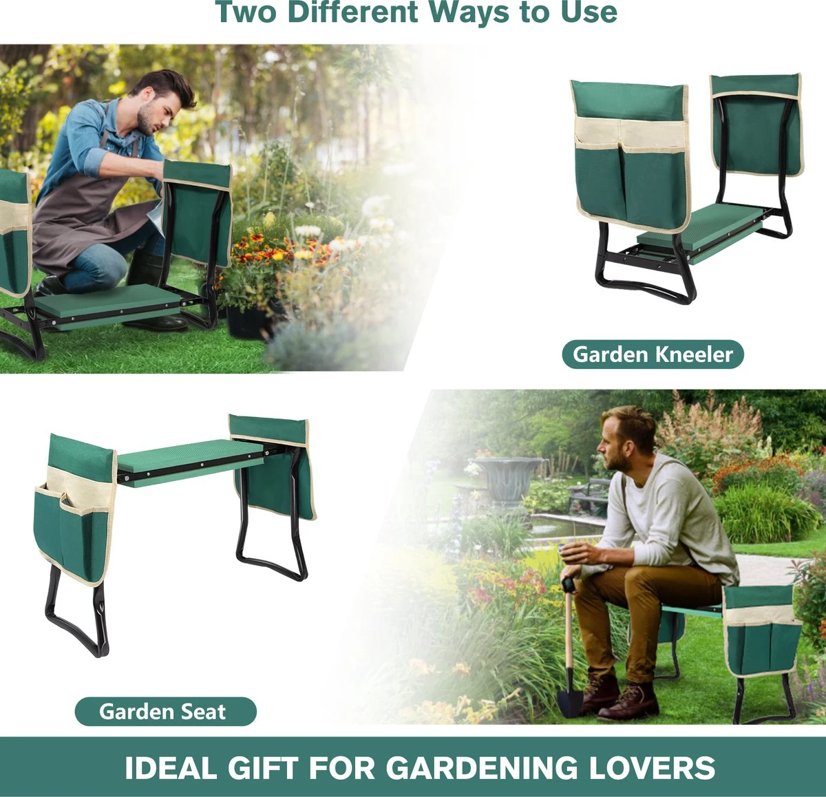 Uten - kniebankje tuin - knie steun - tuinkruk inklapbaar - kniesteun tuinieren - kniekussen - tot 150 kg - Groen Uten - Kniebankje Tuin - Knie Steun - Tuinkruk Inklapbaar - Kniesteun Tuinieren - Kniekussen - Tot 150 Kg - Groen -Tuinmeubelseries Winkel 1200x1158 3