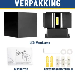 WRH - Set Van 2 Wandlamp Binnen Industrieel - Wandlamp Buiten - Waterdicht IP65 - Industrieel Modern - Set Van 2 -Tuinmeubelseries Winkel 1200x1158 6