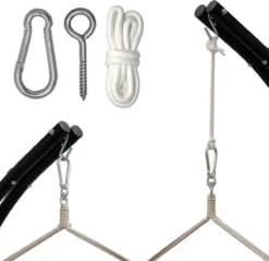 Metalen Ophangset Tot 160kg - Massieve Bevestiging Set Voor Hangstoel Hangmat - Plafond Wand Montage 3 Metalen Ophangset Tot 160kg - Massieve Bevestiging Set Voor Hangstoel Hangmat - Plafond Wand Montage -Tuinmeubelseries Winkel 1200x1159