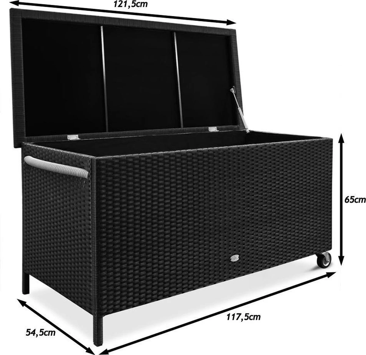 Casaria Wicker Opbergbox - Waterdicht 121,5cm met Wielen - Grijs Casaria Wicker Opbergbox - Waterdicht 121,5cm Met Wielen - Grijs -Tuinmeubelseries Winkel 1200x1162 5