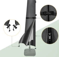Kingsleeve Parasolhoes Tot Ø 330cm - Weerbestendig Robuust - Grijs 6 Kingsleeve Parasolhoes Tot Ø 330cm - Weerbestendig Robuust - Grijs -Tuinmeubelseries Winkel 1200x1163 1