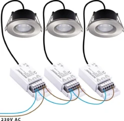 HOFTRONIC Venezia - Set Van 6 LED Inbouwspots RVS - IP65 Waterdicht - Dimbaar - 6 Watt 600 Lumen - Met Lichtbron - 2700K Warm Wit Licht - Zaagmaat 65mm - Inbouwdiepte 45mm - Geschikt Voor Badkamer, Woonkamer, Veranda En Carport - 3 Jaar Garantie -Tuinmeubelseries Winkel 1200x1164 3