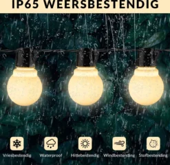 Homèlle Solar Lichtsnoer - 20 LED - 5 Meter - Warm-wit - ø5cm - Tuinverlichting Op Zonne-energie - Kerstverlichting - Buitenverlichting - Lichtslinger - Lampjes Slinger - Melkig -Tuinmeubelseries Winkel 1200x1166 8