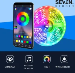 Seventh Studio LED-strip - 10 Meter -Waterdicht - RGB - Bluetooth - App Voor Mobiel - Alexa -Tuinmeubelseries Winkel 1200x1167 6