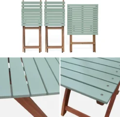 Alice's Garden Bistroset Barcelona - 2 Zitplaatsen - Acacia - Groengrijs -Tuinmeubelseries Winkel 1200x1172 1