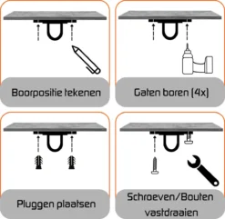 Plafondhaak – Voor Beton En Hout - Hangstoel – Hangmat – Bokszak – RVS – Binnen En Buiten – Ophangsysteem – Ophanghaak – 400KG -Tuinmeubelseries Winkel 1200x1173