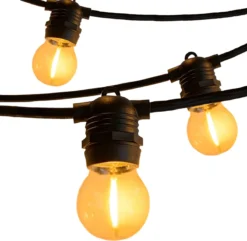 A Sunny Day Lichtsnoer Buiten - 10 Meter Inclusief 10 LED Lampen - 10 Meter Lichtsnoer Voor Buiten + 2 Meter Aansluitsnoer - Prikkabel - Priklicht - Lichtsnoer - 10 LED Lampen - E27 Fitting - Verlengbaar - Lichtsnoer Binnen