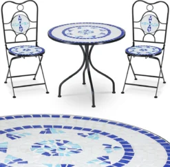 Merkloos Mozaïek Bistroset Neptun - 3-delig