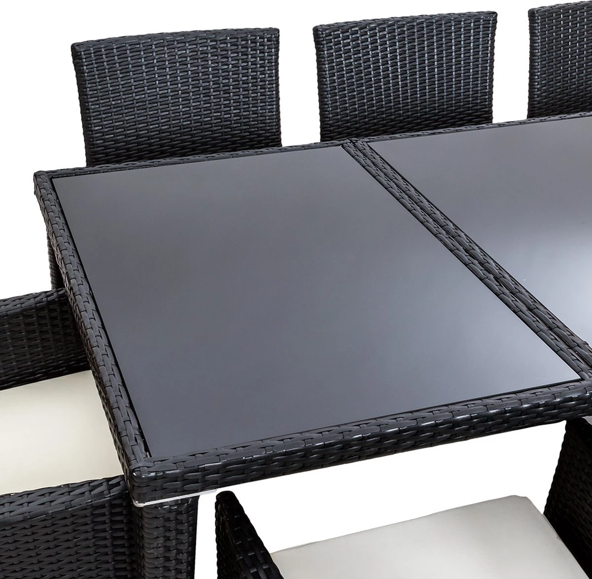 Tectake - Tuinmeubelset - 8 persoons - Zwart Tectake - Tuinmeubelset - 8 Persoons - Zwart -Tuinmeubelseries Winkel