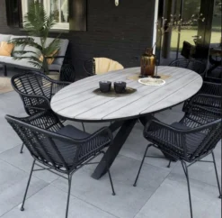 Ovale Tuintafel Cyprus 180cm | Wood | Polywood & Aluminium -Tuinmeubelseries Winkel 1200x1175