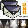 Merkloos Warm Wit Lichtkleur Solar Lamp - 2021 Model - 100 LED Tuinverlichting - Verlichting Op Zonne-energie - IP65 Waterdicht - Buitenverlichting - Buitenlamp Op Solar Verlichting - Bewegingssensor & Nachtsensor - Tuinlamp Op Zonne-energie |