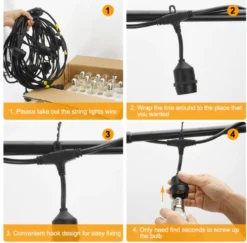 Lichtsnoer- Extra Dik- Buitenverlichting Terras Verlichting- 15 Meter- Voor Buiten LED 15 Lampen- 2700 K -lichtslinger IP-65-Lichtsnoeren Buiten Lichtslinger- Waterdicht-sliertlamp- Kerst Verlichting Lampen Buiten-Lichtsnoer Voor Buiten- -Tuinmeubelseries Winkel 1200x1179 6