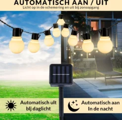 Homèlle Solar Lichtsnoer - 20 LED - 5 Meter - Warm-wit - ø5cm - Tuinverlichting Op Zonne-energie - Kerstverlichting - Buitenverlichting - Lichtslinger - Lampjes Slinger - Melkig -Tuinmeubelseries Winkel 1200x1180 6