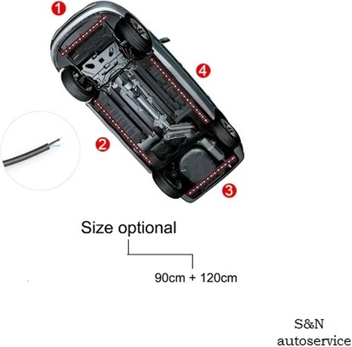 Auto Led verlichting - Underglow Led Strip Licht -Mobiele app - 12V Merkloos Auto Led Verlichting - Underglow Led Strip Licht -Mobiele App - 12V -Tuinmeubelseries Winkel 1200x1182 6