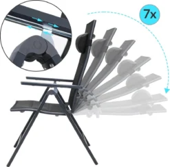 Casaria Tuinstoel Aluminium - 2 Stuks Inklapbaar - Antraciet 8 Casaria Tuinstoel Aluminium - 2 Stuks Inklapbaar - Antraciet -Tuinmeubelseries Winkel 1200x1183