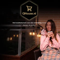 QHouse® Basic Black Lichtsnoer – Lichtslinger - Tuinverlichting - Tuinverlichting LED Buiten - Prikkabel – 10 Meter - E-27 Fitting - Zwart -Tuinmeubelseries Winkel 1200x1183 6