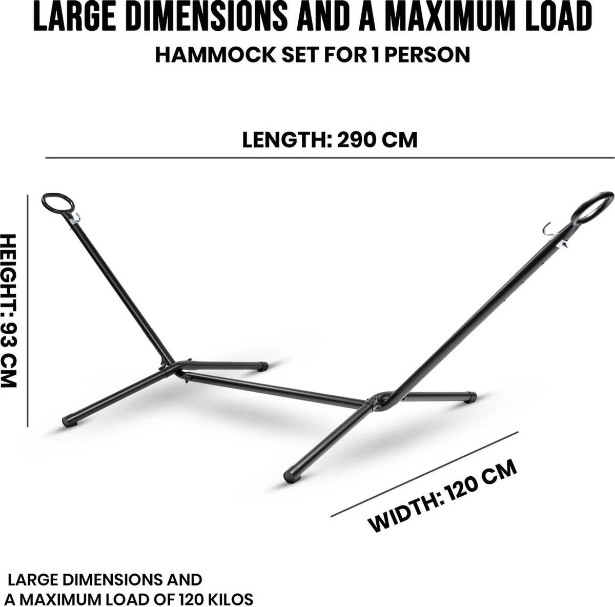 Pro Garden Standaard voor Hangmat / Hangmat Standaard - Metaal - Zwart Pro Garden Standaard Voor Hangmat / Hangmat Standaard - Metaal - Zwart -Tuinmeubelseries Winkel 1200x1184 6