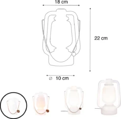 QAZQA Storm - Moderne LED Staande Buitenlamp | Staande Lamp Voor Buiten - 1 Lichts - H 220 Mm - Wit - Buitenverlichting -Tuinmeubelseries Winkel 1200x1187 8