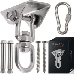 Ophangsysteem - Plafondhaak RVS - Ophanghaak TRX - Hangstoel Buiten - Hangstoel Binnen – Schommelstoel - Schommel - Bokszakken - RVS - 300kg