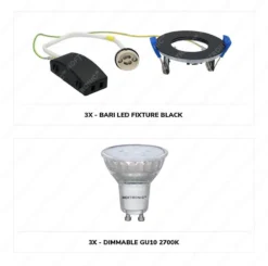 HOFTRONIC™ LED Inbouwspots 3 Spots - Zwart - Rond - IP65 - GU10 - Dimbaar - Spot Bari - 5 Watt 2700K Warm Wit -Tuinmeubelseries Winkel 1200x1190 17