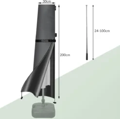 Kingsleeve Parasolhoes Tot Ø 330cm - Weerbestendig Robuust - Grijs 3 Kingsleeve Parasolhoes Tot Ø 330cm - Weerbestendig Robuust - Grijs -Tuinmeubelseries Winkel 1200x1191 4