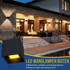 WRH - Set Van 2 Wandlamp Binnen Industrieel - Wandlamp Buiten - Waterdicht IP65 - Industrieel Modern - Set Van 2 -Tuinmeubelseries Winkel 1200x1192 14