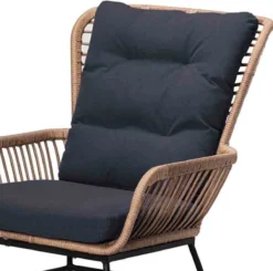 BUITEN Living Dex Wicker Loungestoel Tuin Incl. Wicker Voetenbank | Wicker + Aluminium | Bamboe Antraciet -Tuinmeubelseries Winkel 1200x1192 2