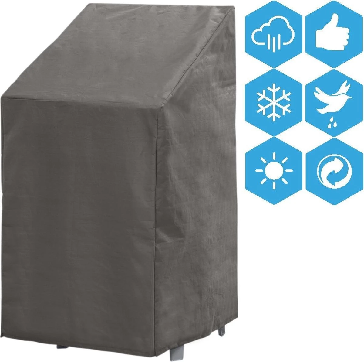 Weersbestendige Beschermhoes Stoel (4 tot 6 Stapelstoelen) | 66 x 95 x 133/93 cm (L) | Premium | Waterproof | TÜV Rheinland Gecertificeerd | Hoes voor Tuin | Waterdicht | Solution Dyed (verkleuring onmogelijk) | Grijs / Antraciet Weersbestendige Beschermhoes Stoel (4 Tot 6 Stapelstoelen) | 66 X 95 X 133/93 Cm (L) | Premium | Waterproof | TÜV Rheinland Gecertificeerd | Hoes Voor Tuin | Waterdicht | Solution Dyed (verkleuring Onmogelijk) | Grijs / Antraciet -Tuinmeubelseries Winkel 1200x1192 5