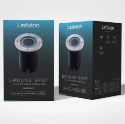 Ledvion Leo - LED Grondspot - 1m Kabel - RVS Geborsteld - Rond - GU10 Fitting - IP67 -Tuinmeubelseries Winkel 1200x1194 16