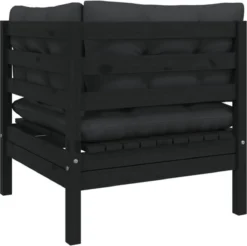 VidaXL 3-delige Loungeset Met Kussens Massief Grenenhout Zwart -Tuinmeubelseries Winkel 1200x1195 3