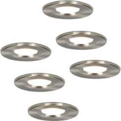HOFTRONIC Venezia - Set Van 6 LED Inbouwspots RVS - IP65 Waterdicht - Dimbaar - 6 Watt 600 Lumen - Met Lichtbron - 2700K Warm Wit Licht - Zaagmaat 65mm - Inbouwdiepte 45mm - Geschikt Voor Badkamer, Woonkamer, Veranda En Carport - 3 Jaar Garantie -Tuinmeubelseries Winkel 1200x1196 9