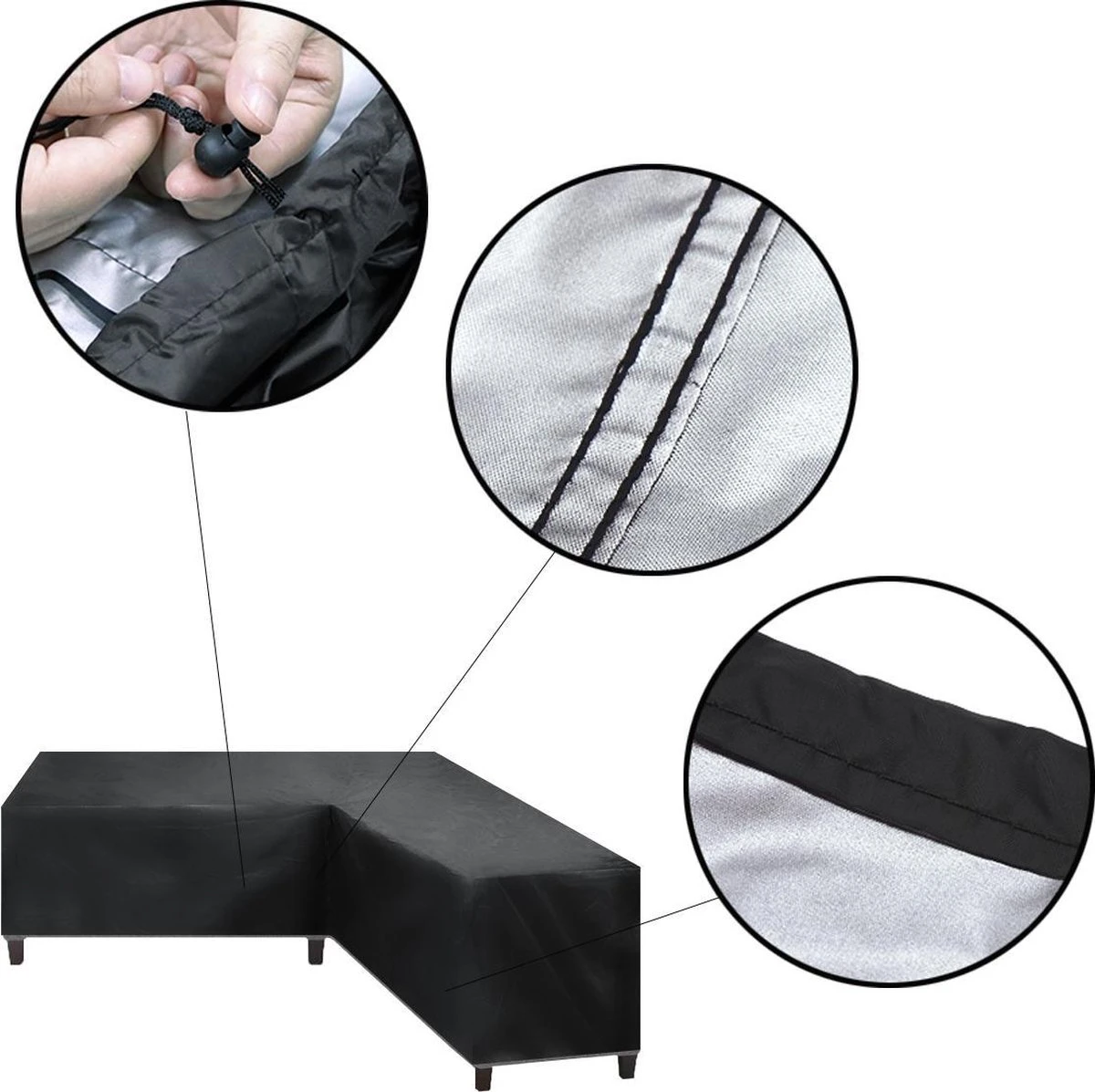 Beschermhoes voor Lounge set - 215x87x80cm - Zwart - Tuin set Beschermer - Afdekhoes voor Lounge Bank - De ideale bescherming voor je tuinmeubelen Merkloos Beschermhoes Voor Lounge Set - 215x87x80cm - Zwart - Tuin Set Beschermer - Afdekhoes Voor Lounge Bank - De Ideale Bescherming Voor Je Tuinmeubelen -Tuinmeubelseries Winkel 1200x1197 2