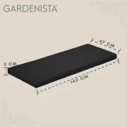 Gardenista Tuinbankkussen - Patio Meubilair Buiten 3-zitter BankKussen Voor Tuin -tuinkussen Voor Tuin Bank - Zachte En Lichtgewicht Waterbestendig Materiaal - 140cm X 47cm -Tuinmeubelseries Winkel 1200x1198 25