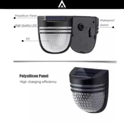 Arisenn® Moon Crystal Solar Buitenlamp - IP65 Waterdicht - Prachtige Solar Technologie Monokristal Zonnepaneel Wandlamp - 3000K Warm Wit (sfeervol) - Tuinverlichting Op Zonne-energie | Schutting Wand Licht -Tuinmeubelseries Winkel 1200x1198 49