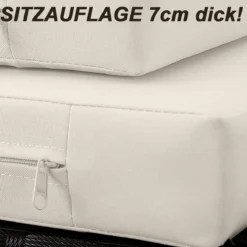 Casaria Polyrattan Zonne-Eiland Ø185cm – Incl. Kussens - Zwart Crème -Tuinmeubelseries Winkel 1200x1200 1112