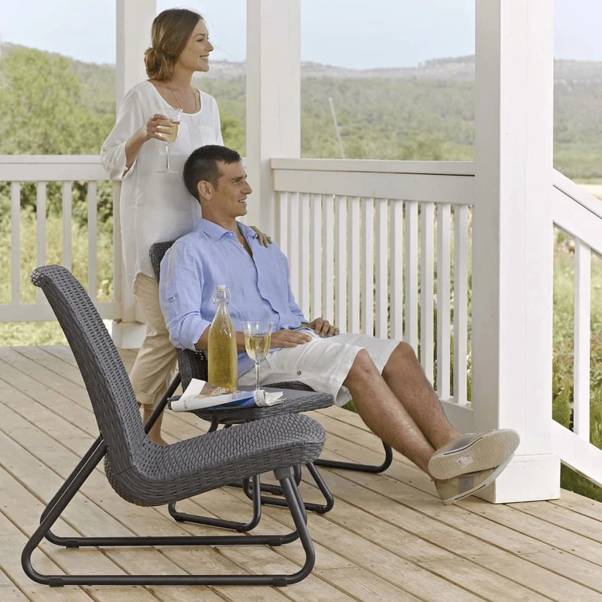 Keter Rio Balkonset - 3 delig - Grafiet Keter Rio Balkonset - 3 Delig - Grafiet -Tuinmeubelseries Winkel 1200x1200 1131