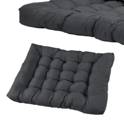 Merkloos En.casa Zitkussen Palletbank - 120 X 80 X 12 Cm - Donkergrijs -Tuinmeubelseries Winkel 1200x1200 1185