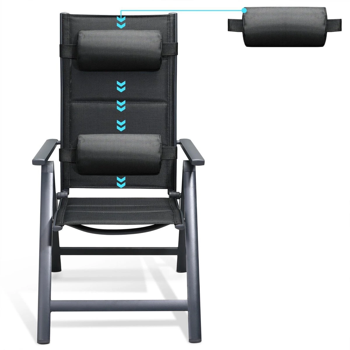 Casaria Tuinstoel Aluminium - 2 stuks Inklapbaar - Antraciet Casaria Tuinstoel Aluminium - 2 Stuks Inklapbaar - Antraciet -Tuinmeubelseries Winkel 1200x1200 119