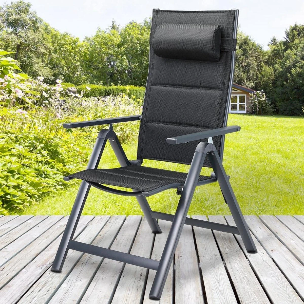 Casaria Tuinstoel Aluminium - 2 stuks Inklapbaar - Antraciet Casaria Tuinstoel Aluminium - 2 Stuks Inklapbaar - Antraciet -Tuinmeubelseries Winkel 1200x1200 120