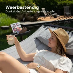 Vita5 Hangmat Met Standaard En Spreidstok – 2 Persoons – Incl. Bekerhouder - Afneembaar Kussen – Uv-bestendig – Lichtgrijs -Tuinmeubelseries Winkel 1200x1200 1233