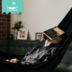 Dubbele Hangmat Zwart Met Spreidstok - 1 Of 2 Persoons - Lig Oppervlak 190x150cm - Lengte 260cm 3 Dubbele Hangmat Zwart Met Spreidstok - 1 Of 2 Persoons - Lig Oppervlak 190x150cm - Lengte 260cm -Tuinmeubelseries Winkel 1200x1200 1240