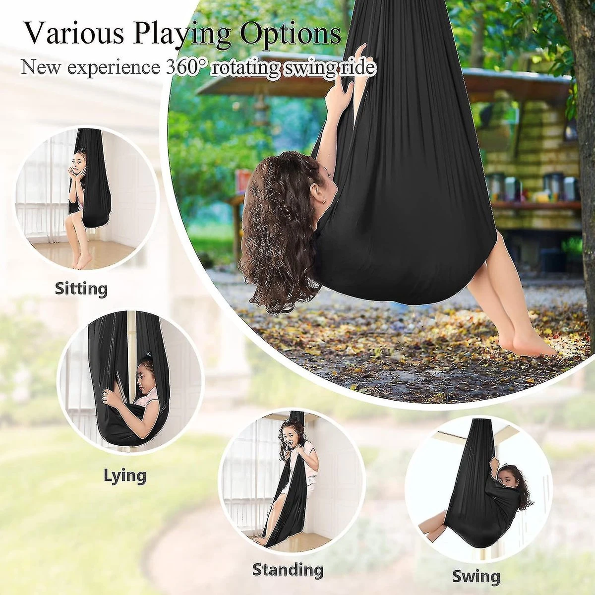 Schommelstoel - Hangmat - Schommel - Kalmerend - Luchtdoorlatend - Kinderen - Zwart Merkloos Schommelstoel - Hangmat - Schommel - Kalmerend - Luchtdoorlatend - Kinderen - Zwart -Tuinmeubelseries Winkel 1200x1200 1252