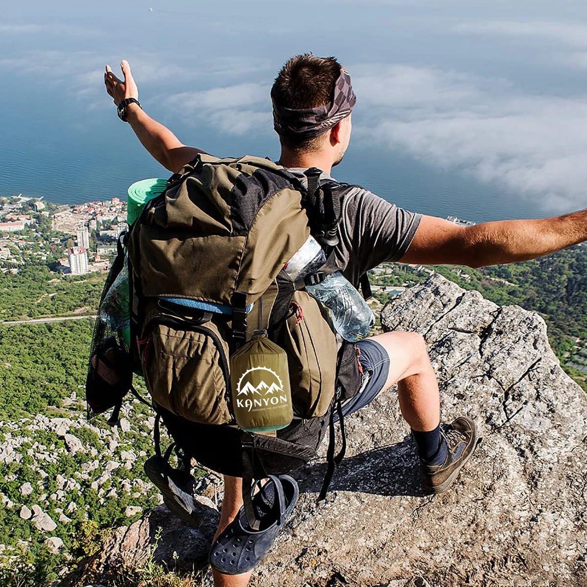 Kanyon Hangmat - incl. Karabijnhaken en Riemen - licht parachutestof - 260 x 140 cm - tot 200kg - Groen/Khaki Kanyon Hangmat - Incl. Karabijnhaken En Riemen - Licht Parachutestof - 260 X 140 Cm - Tot 200kg - Groen/Khaki -Tuinmeubelseries Winkel 1200x1200 1255