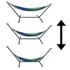 Hangmat Met Standaard En Opbergtas – 2 Persoons – Max. Draaggewicht 200Kg – Hangmatset – Hangmatten – Hang Mat Voor Binnen En Buiten – Hangmatstandaard – Hammock – Blauw / Groen -Tuinmeubelseries Winkel 1200x1200 1295