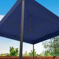LifeGoods Partytent - 3x3 M - Zijwanden - Easy Up - Opvouwbaar - Waterdicht - Draagtas Met Wieltjes - Donkerblauw -Tuinmeubelseries Winkel 1200x1200 130