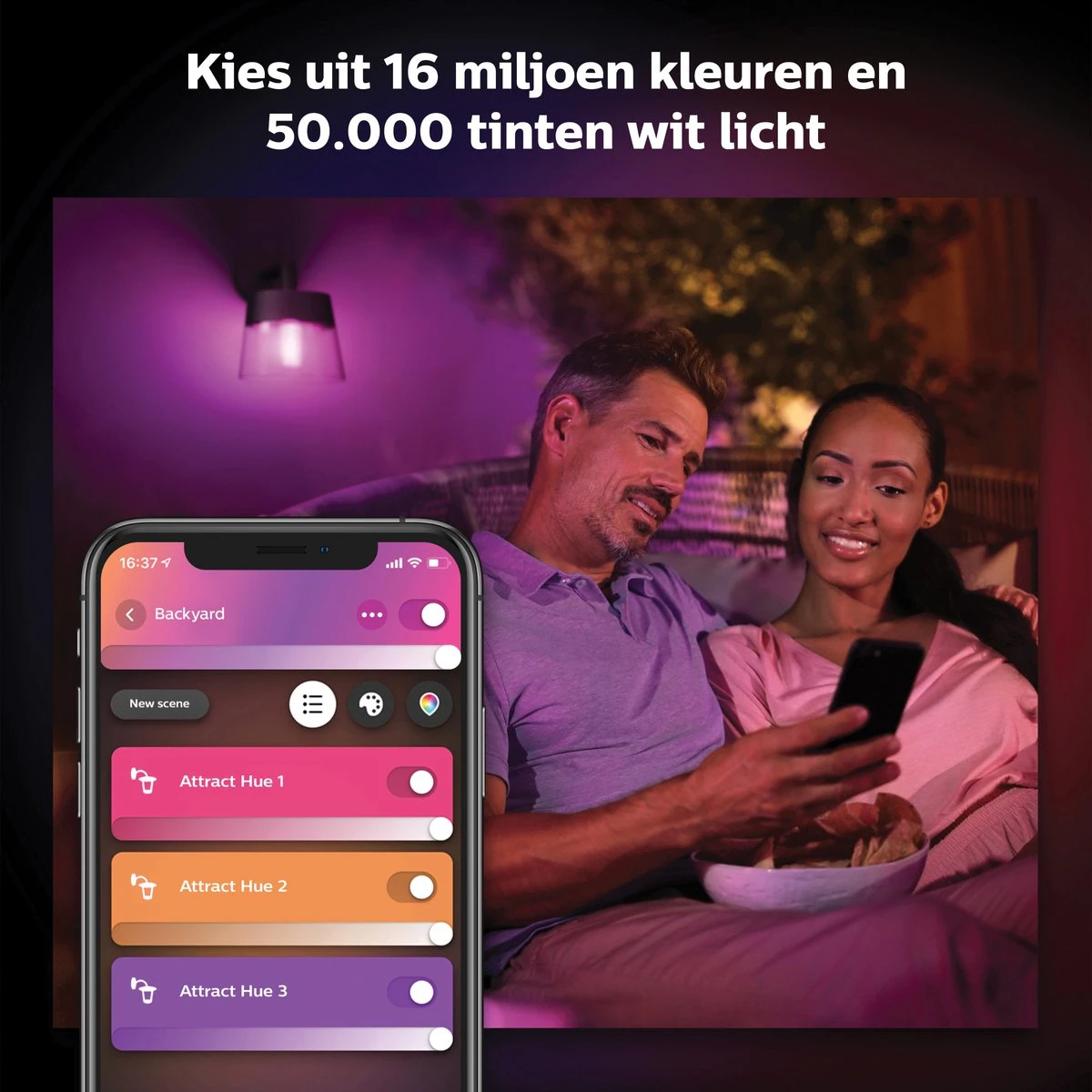 Philips Hue Attract muurlamp - wit en gekleurd licht - zwart Philips Hue Attract Muurlamp - Wit En Gekleurd Licht - Zwart -Tuinmeubelseries Winkel 1200x1200 1343